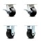 Service Caster 4 Inch Kingpinless Polyolefin Wheel Caster Brakes 2 Rigid, 2PK SCC-KP30S420-POR-SLB-2-R-2 - alternate 1